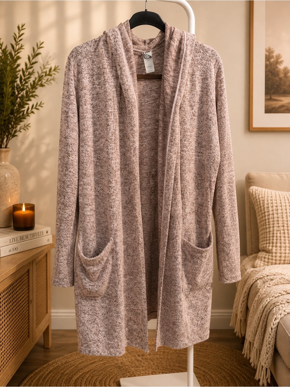 Champion Open-Front Women’s Cardigan - Heathered Mauve